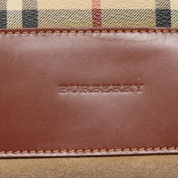 BURBERRY Nova Check Tote Bag PVC Beige Brown Auth 114787 - Picture 11 of 16